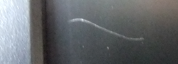 portion de l'écran rayé