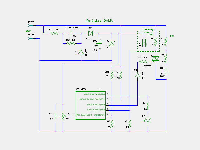 schéma électrique du lisseur