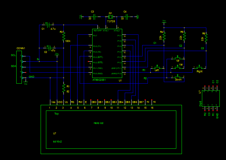 schéma de principe de la carte