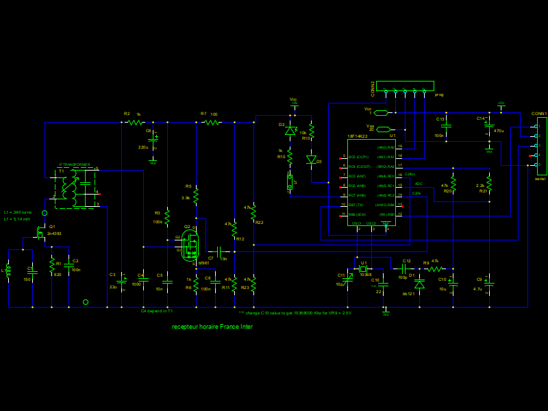 schéma du récepteur de signaux horaires