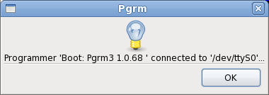 serial connection message