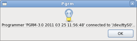 serial connection message